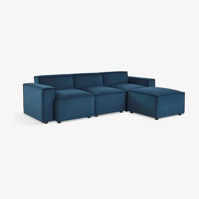 John Lewis Swyft Model 03 Large 3 Seater Sofa with Ottoman