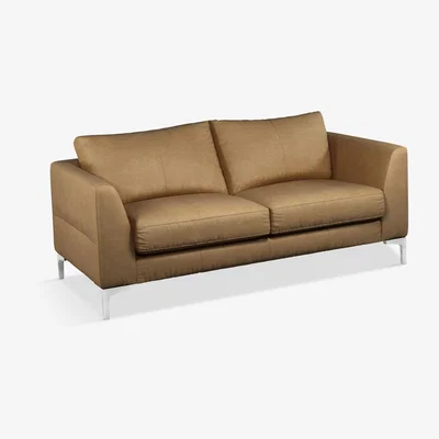John Lewis John Lewis & Partners Belgrave Medium 2 Seater Leather Sofa, Metal Leg