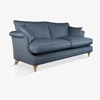 John Lewis John Lewis & Partners Cosy Grand 4 Seater Sofa, Light Leg, Titan Blue