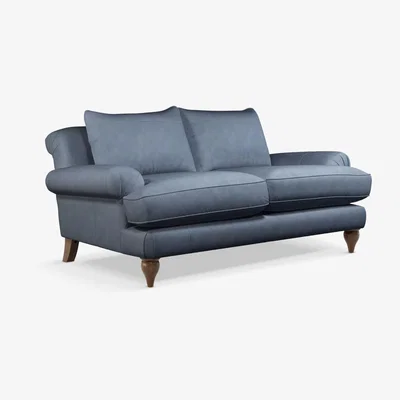 John Lewis Croft Collection Findon Medium 2 Seater Leather Sofa, Dark Leg