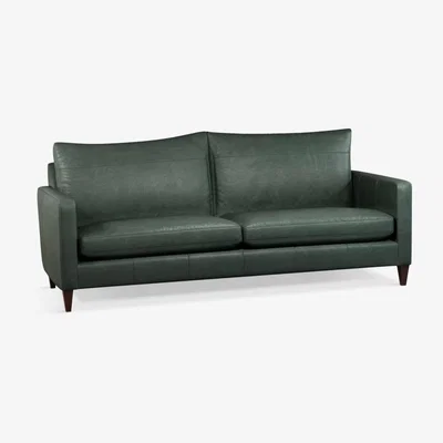 John Lewis John Lewis & Partners Bailey Grand 4 Seater Leather Sofa, Dark Leg