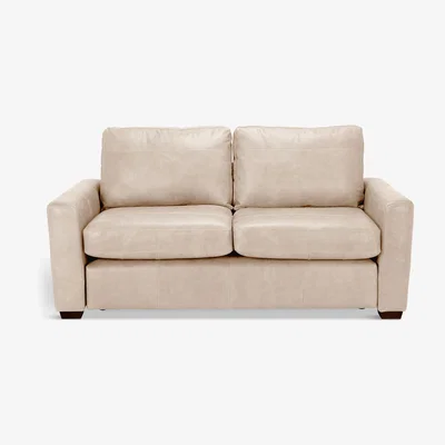 John Lewis John Lewis & Partners Oliver Medium 2 Seater Leather Sofa, Dark Leg