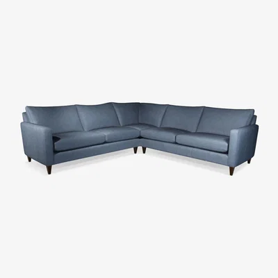 John Lewis John Lewis & Partners Bailey 5+ Seater Leather Corner Sofa, Dark Leg