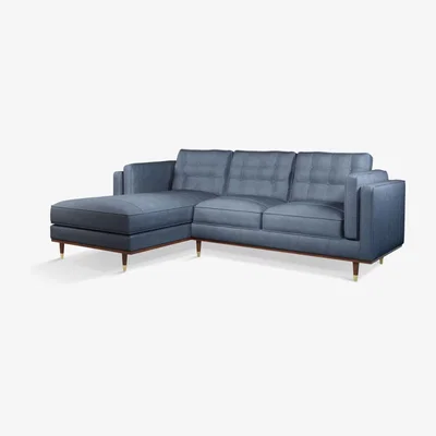 John Lewis John Lewis & Partners + Swoon Lyon LHF Chaise End Leather Sofa