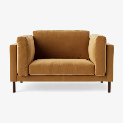 John Lewis Swoon Munich Loveseat, Dark Leg