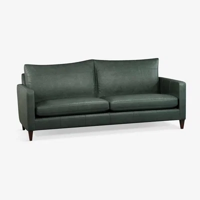 John Lewis John Lewis & Partners Bailey Grand 4 Seater Leather Sofa, Dark Leg