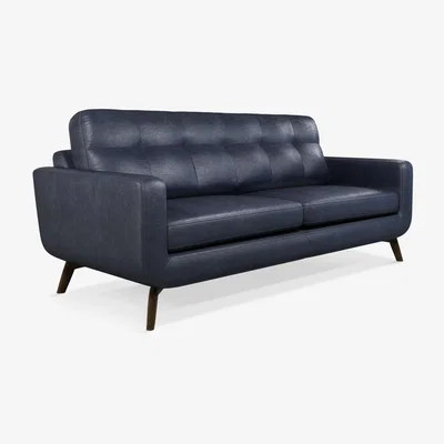 John Lewis John Lewis & Partners Barbican Grand 4 Seater Leather Sofa, Dark Leg