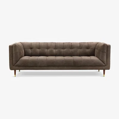 John Lewis At The Helm Grace Grand 4 Seater Leather Sofa, Dragonstone Leather
