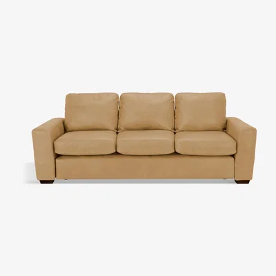 John Lewis John Lewis & Partners Oliver Grand 4 Seater Leather Sofa, Dark Leg