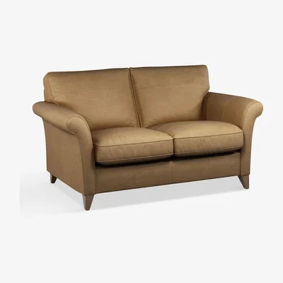 John Lewis John Lewis & Partners Charlotte Small 2 Seater Leather Sofa, Dark Leg