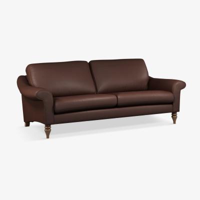 John Lewis John Lewis & Partners Camber Grand 4 Seater Leather Sofa, Dark Leg