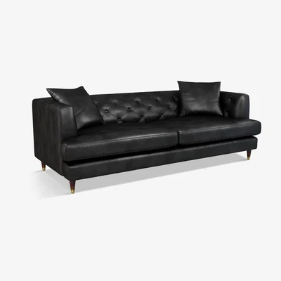 John Lewis John Lewis & Partners Chester Grand 4 Seater Leather Sofa, Dark Leg