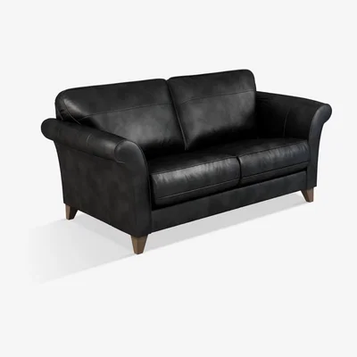 John Lewis John Lewis & Partners Charlotte Large 3 Seater Leather Sofa, Dark Leg