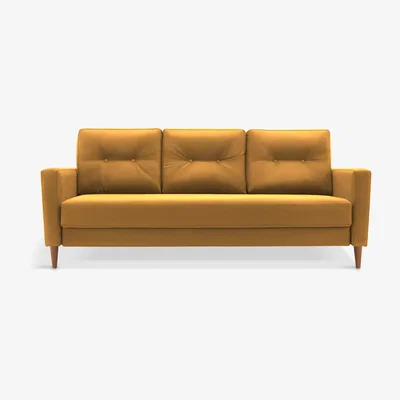 John Lewis G Plan Vintage The Sixty Five Large 3 Seater Sofa Bed, Plush Turmeric