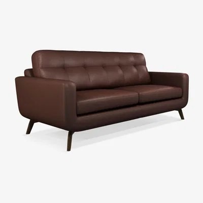 John Lewis John Lewis & Partners Barbican Grand 4 Seater Leather Sofa, Dark Leg