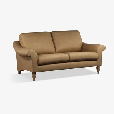 John Lewis John Lewis & Partners Camber Medium 2 Seater Leather Sofa, Dark Leg