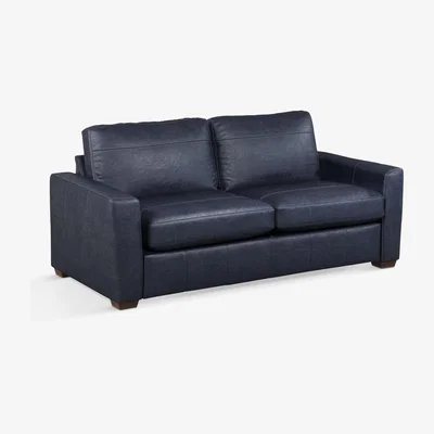 John Lewis John Lewis & Partners Oliver Large 3 Seater Leather Sofa, Dark Leg