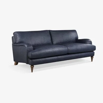 John Lewis John Lewis & Partners Otley Grand 4 Seater Leather Sofa, Dark Leg