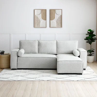 La Redoute Holden Boucle Corner Chaise Sofabed