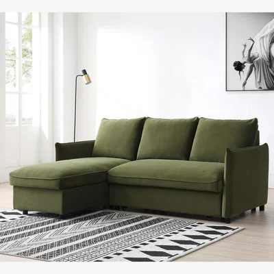 La Redoute Beatrice Velvet Corner Sofa Bed