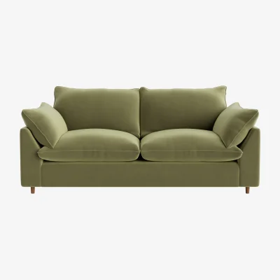 Loaf Slow Riser Sofa Bed, Medium (Gardening Glove Green Clever Velvet)