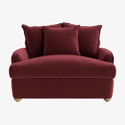 Loaf Smooch Love Seat Sofa Bed (Drenched Damsons Clever Velvet)