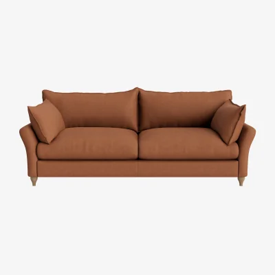Loaf Brioche Flat Packed Sofa Bed, Large (Cinnamon Bun Clever Linen)