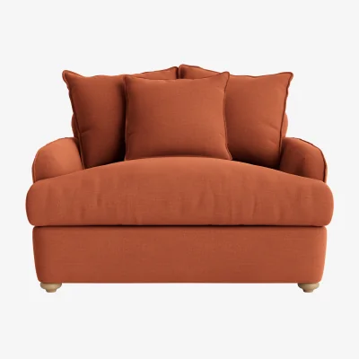 Loaf Smooch Love Seat Sofa Bed (Marmalade Clever Linen)