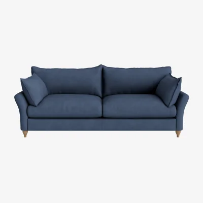 Loaf Brioche Flat Packed Sofa Bed, Large (Sloe Berry Bush Clever Cotton)