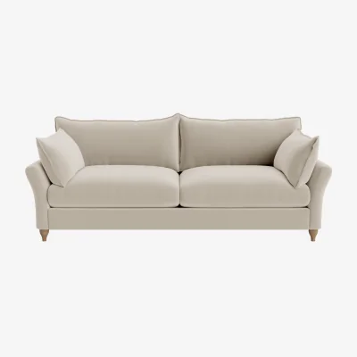 Loaf Brioche Flat Packed Sofa Bed, Large (Blotting Paper Clever Velvet)