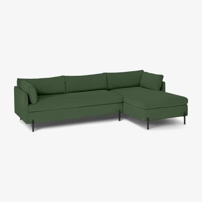 Made.com Zarina Right Hand Facing Chaise End Corner Sofa Bed, Meadow Corduroy Velvet