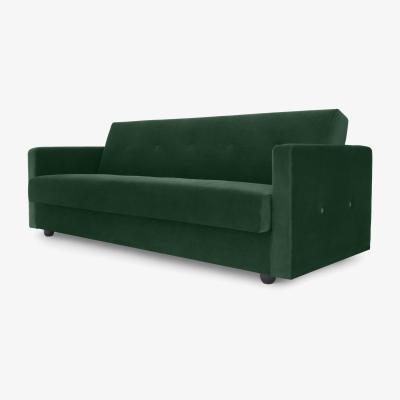 Made.com Chou Click Clack Sofa Bed with Storage, Moss Green Recycled Velvet