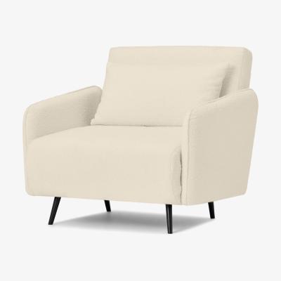 Made.com Hettie Single Click Clack Sofa Bed, Whitewash Boucle