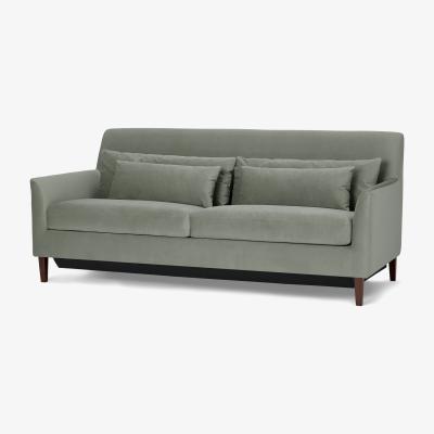 Made.com Alesso 3 Seater Sofa Bed, Pale Sage Recycled Velvet
