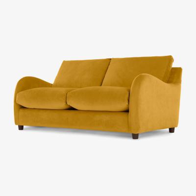 Made.com Sofia 2 Seater Sofa Bed, Plush Tumeric Velvet