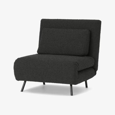 Made.com Kahlo Single Sofa Bed, Anthracite Boucle