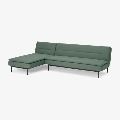 Made.com Stefan Chaise End Click Clack Sofa Bed, Alpine Green