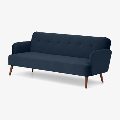 Made.com Elvi Click Clack Sofa Bed, Sapphire Blue Velvet