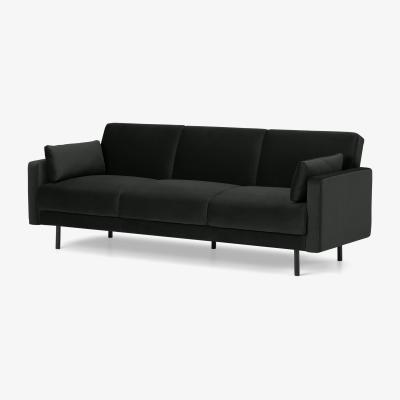Made.com Delphi Click Clack Sofa Bed, Dark Anthracite Velvet