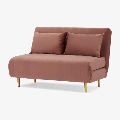 Made.com Bessie Small Sofa Bed, Blossom Pink Velvet
