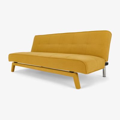 Made.com Yoko Click Clack Sofa Bed, Butter Yellow Fabric