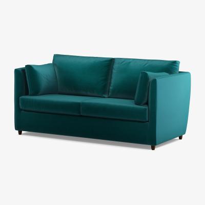 Made.com Milner Sofa Bed with Foam Mattress, Tuscan Teal Velvet