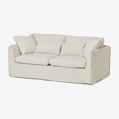 Made.com Kasiani 3 Seater Sofa Bed, Off-White Cotton & Linen Mix