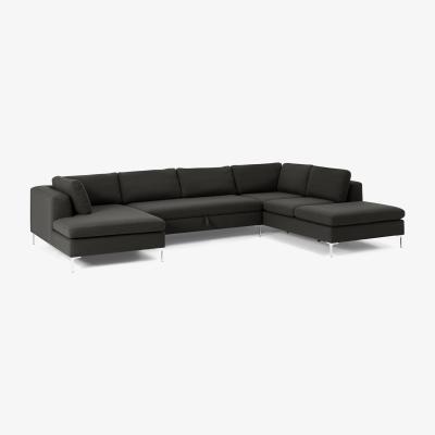 Made.com Monterosso Right Hand Facing Horseshoe Corner Sofa Bed, Oyster Grey