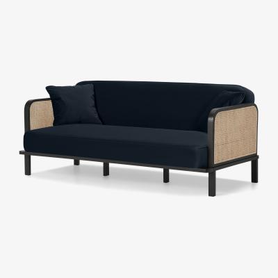 Made.com Toriko Click Clack Sofa Bed, Twilight Blue Velvet