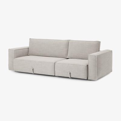 Made.com Carlo Extending Platform Sofa Bed, Latte Textured Weave