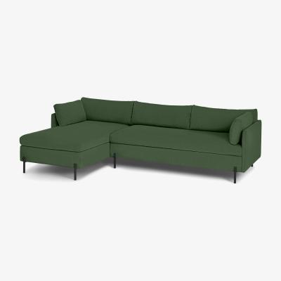 Made.com Zarina Left Hand Facing Chaise End Corner Sofa Bed, Meadow Corduroy Velvet