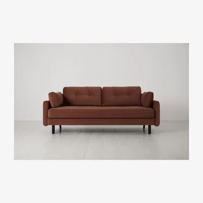 Olivia's Swyft Model 04 Velvet Brick Double Sofa Bed