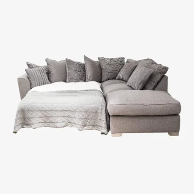 Downtown Franklin 4 Seater Pillow Back Corner Sofa Bed With Footstool - Fabric Grade A - Right Hand Facing