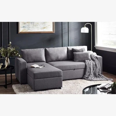Downtown Julian Bowen Angel Sofa Bed With Storage - Light Grey